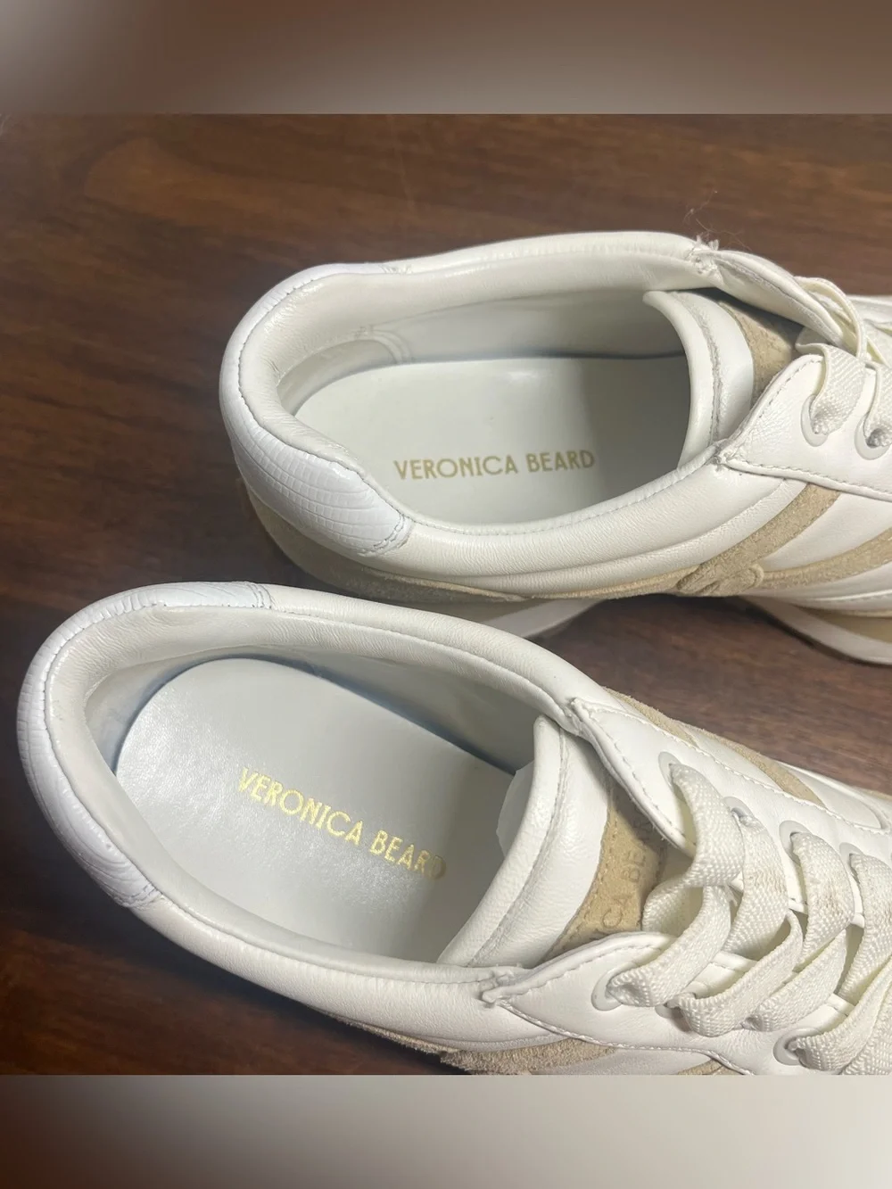 Veronica Beard Valentina Women's Palermo Leather Suede Platform Sneakers Size 8 - Picture 7 of 9